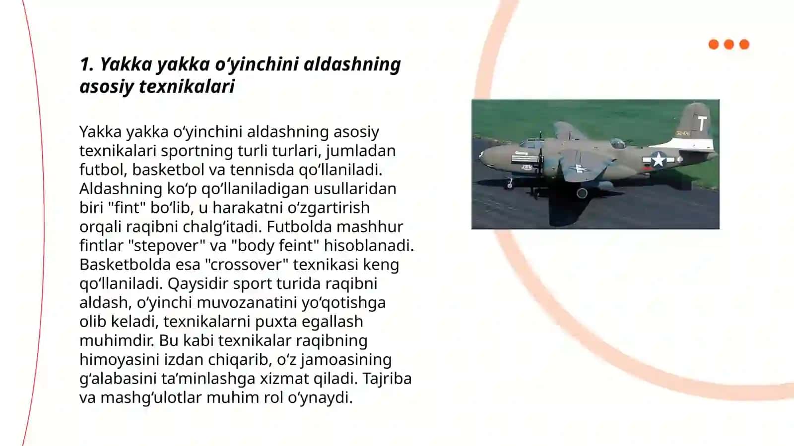 Yakka yakka o‘yinchini aldashning asosiy texnikalari 3