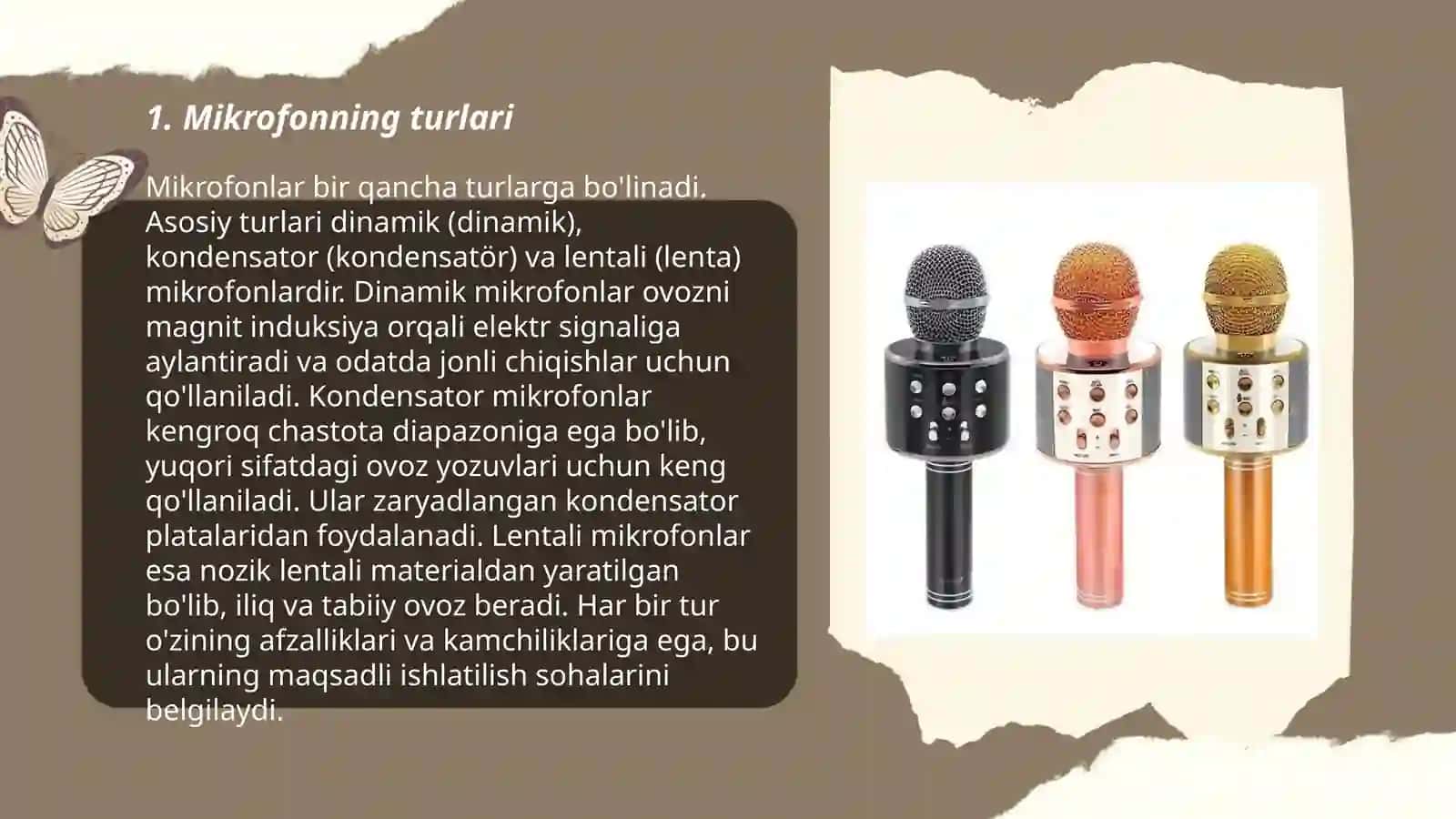 Mikrofon,kalonka haqida ma'lumot 3