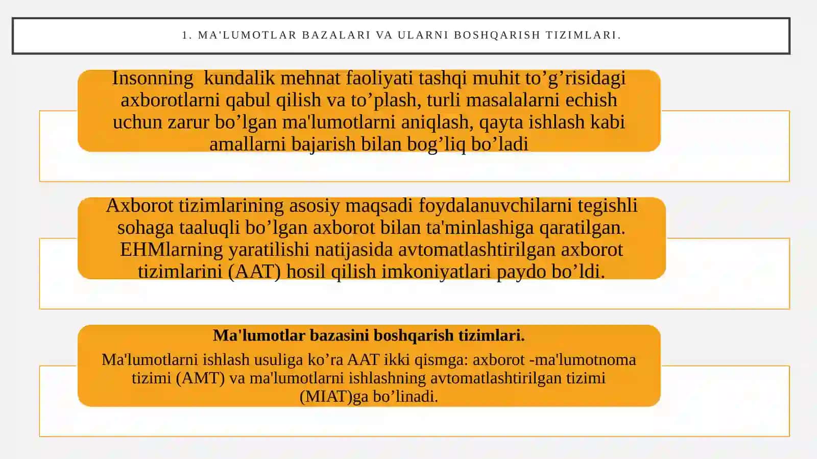 Ma'lumotlar bazalari va ularni boshqarish tizimlari 3