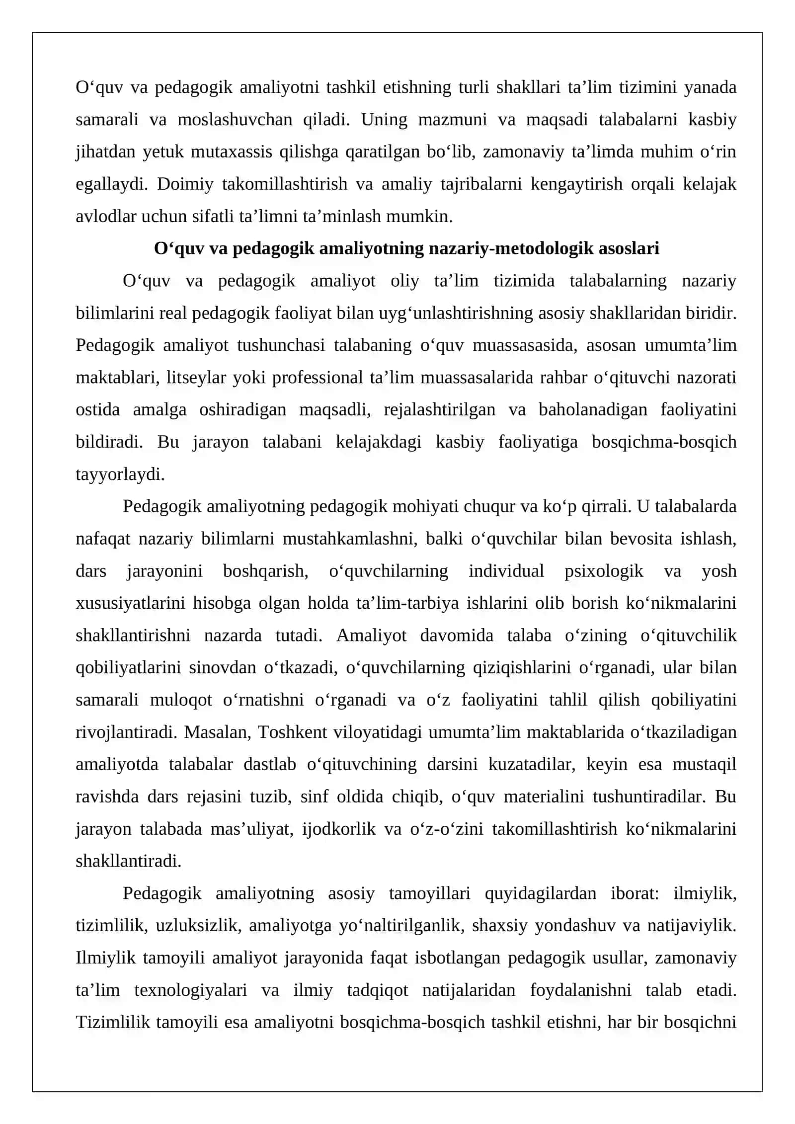 O‘quv va pedagogik amaliyotni tashkil etish shakllari 3