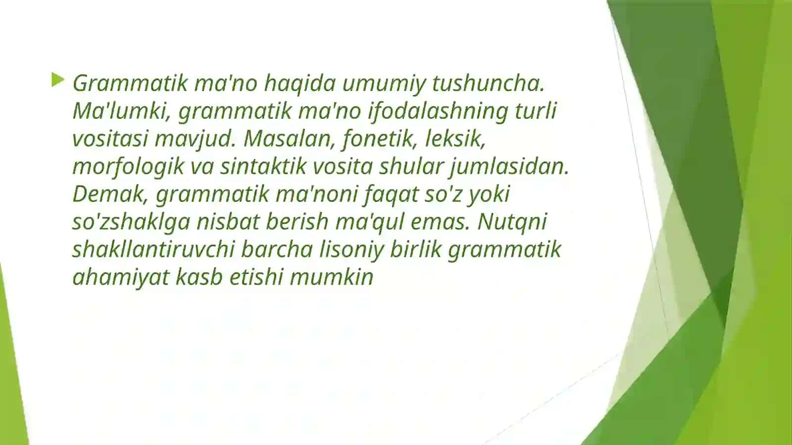 Grammatik shakl, grammatik ma’no, grammatik kategoriya 3