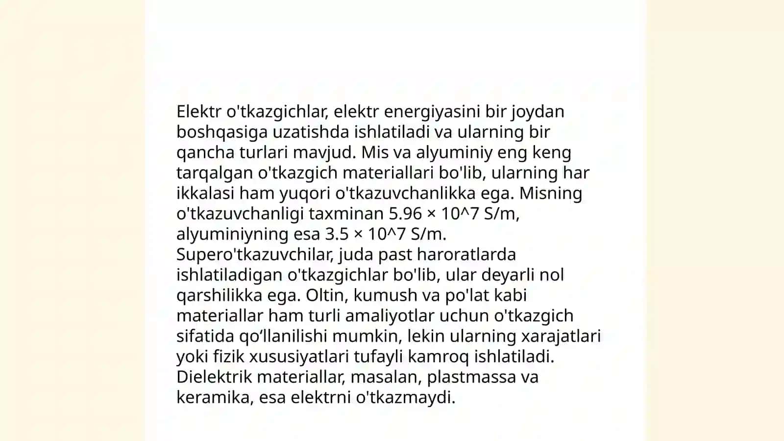 Oʻtkazgich va kabellarni tanlash usullari 3