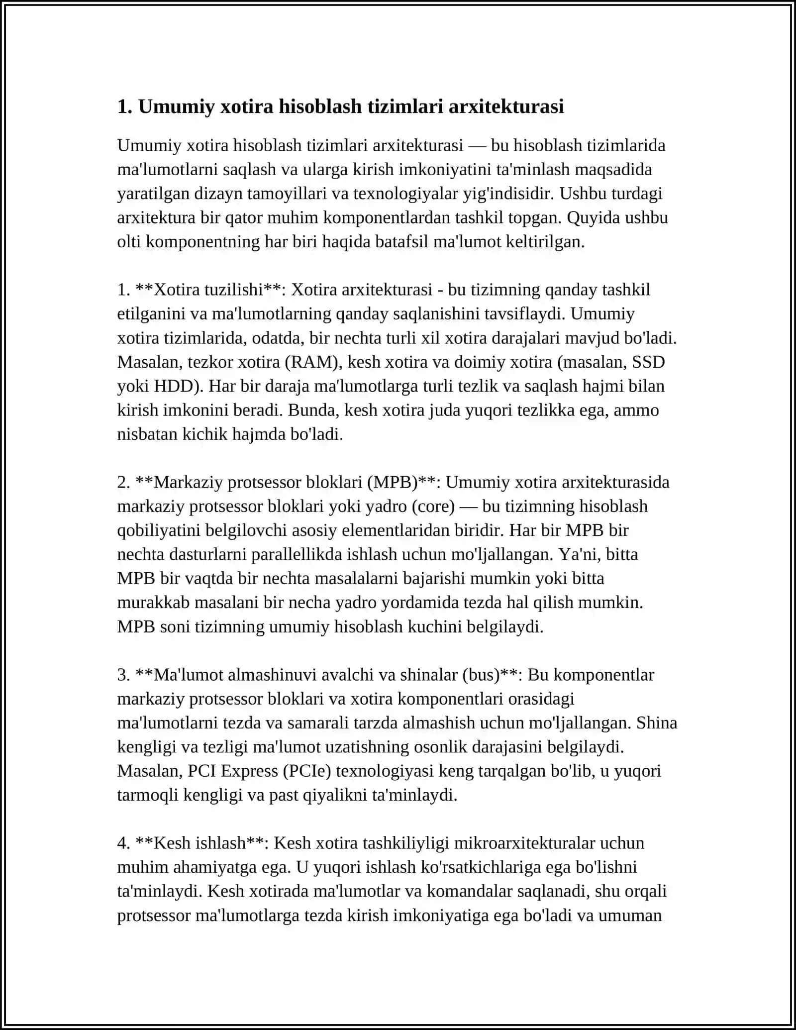 UMUMIY XOTIRALI HISOBLASH TIZIMLARI. OPENMP TEXNOLOGIYASI VA UNING IMKONIYATLARI 3