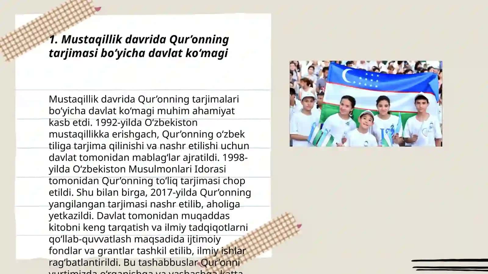Mustaqillik yillarida Qur’onning o’zbek tiliga tarjima qilinishi va tafsirlari 3