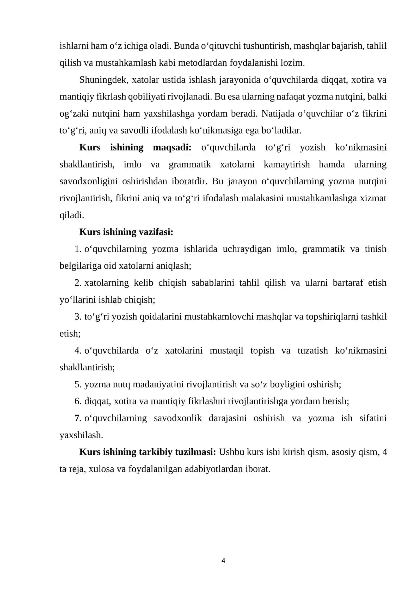 Boshlang‘ich sinf o‘quvchilarining yozma ishlarida yo‘l qo‘yadigan xatolar ustida ishlash 3