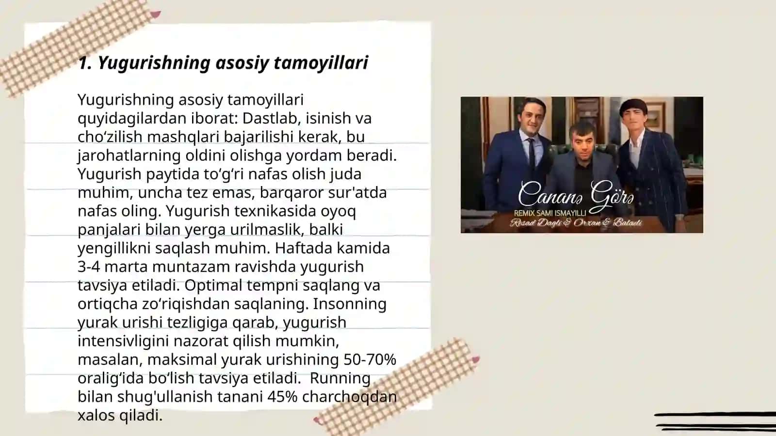 Qisqa masofaga masofa boʻylab yugurish texnikasini oʻrgatish 3