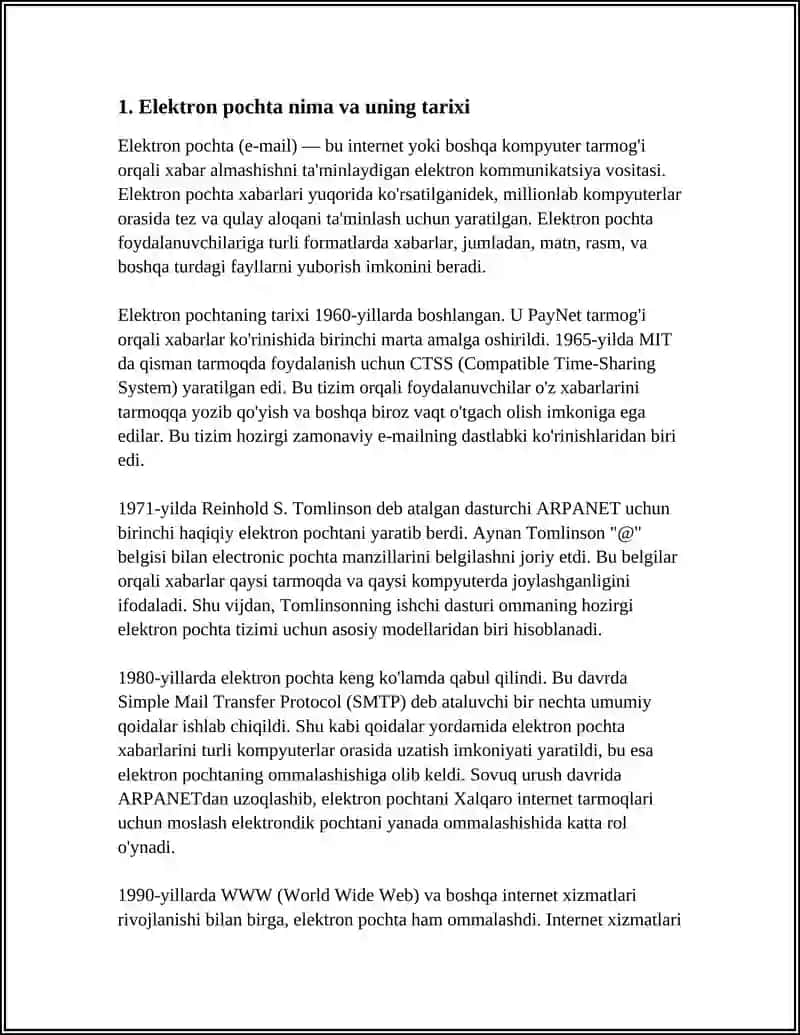 ELEKTRON POCHTA TIZIMLARI VA ULAR BILAN ISHLASH 3