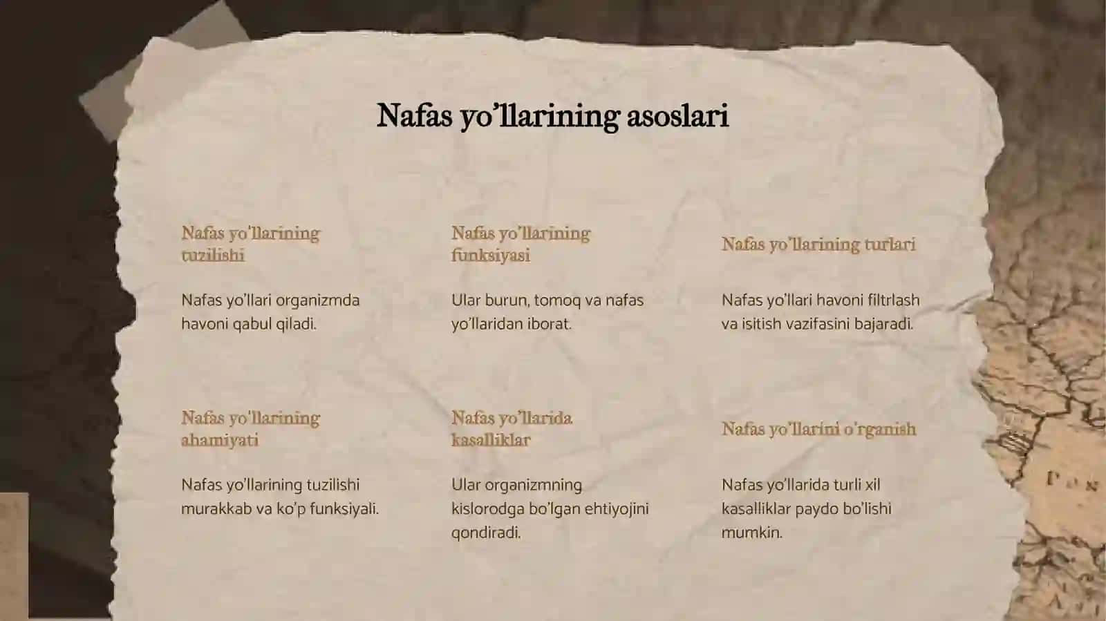 Nafas yo'llariga kiruvchi aʼzolarining tuzilishi va turlari 3
