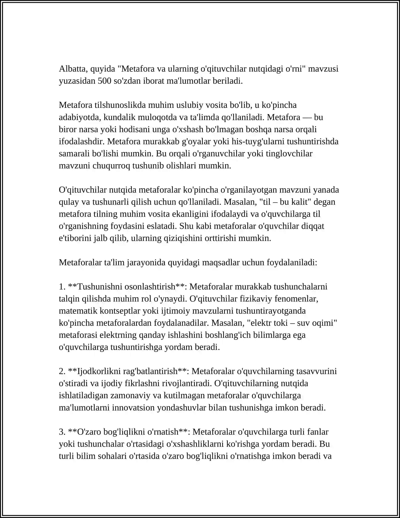 O'QITUVCHI NUTQDA BADIIY VOSITALARDAN FOYDALANISHI 3