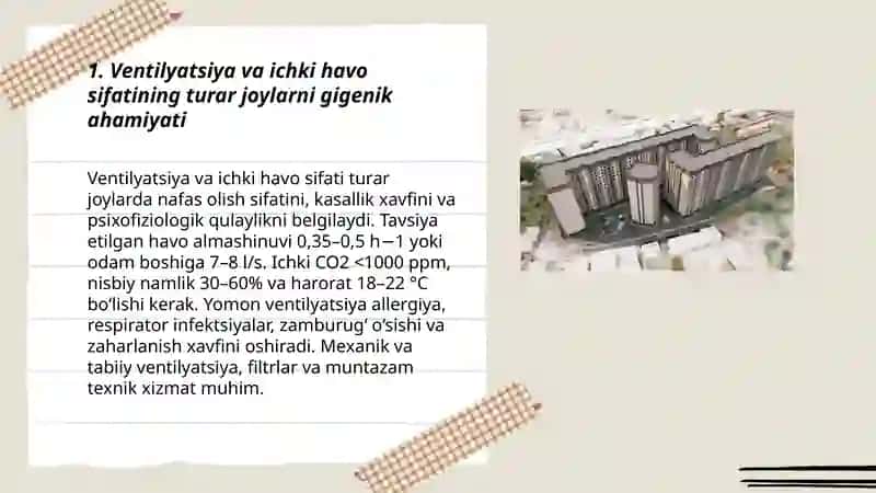 Turar joylarni gigenik ahamiyati 3