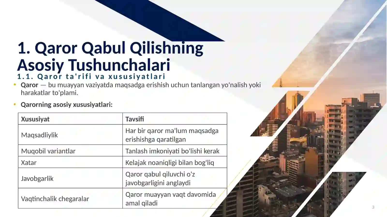 Menejmentda Qaror qabul qilish jarayoni 3