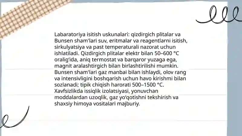 Labaratoriya jihoz(isitish, õlchov, optik asbob)lar 3