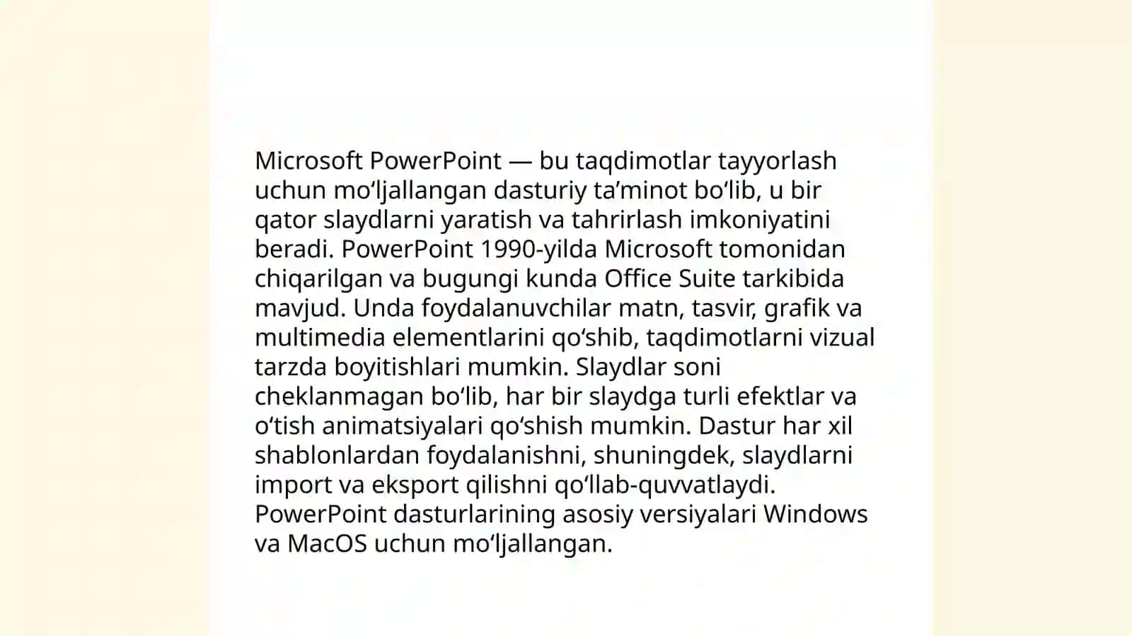 Ms Power pointda oʻrgatuvchi-interaktiv taqdimotlar yaratish. Ms Power Pointda giperssilkalar oʻrnatish 3