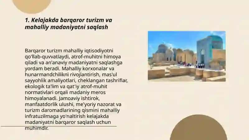 Turizm: Sayohat va madaniyatlar almashinuvi kelajakda 3