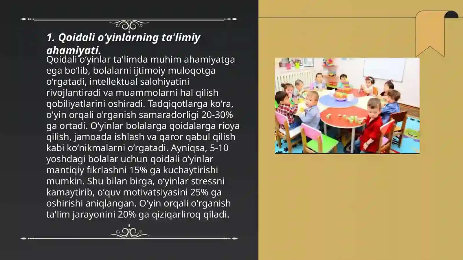 Qoidali oʻyinlar bolalarga ta'lim berish shakli sifatida 3