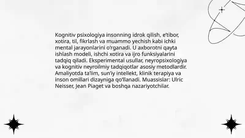 Hozirgi zamon pisixalogiyasining tarmoqlari 3