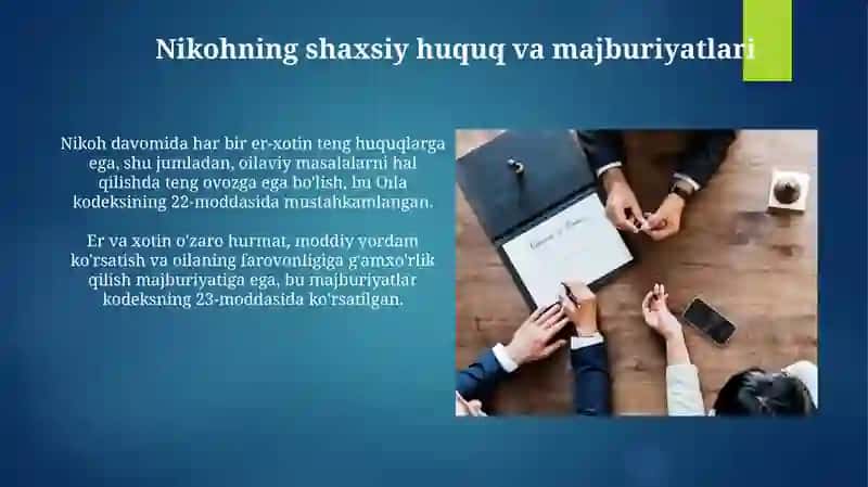 Er-xotinning shaxsiy huquqvamajburiyatlari 3