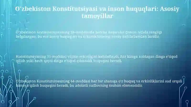 O'zbekistondagi inson huquq va erkinliklarini kafolatlash 3