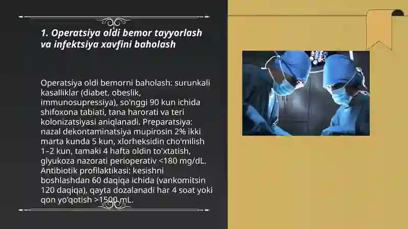 Xirurgiyada gospital infektsiyani profilaktikasi 3