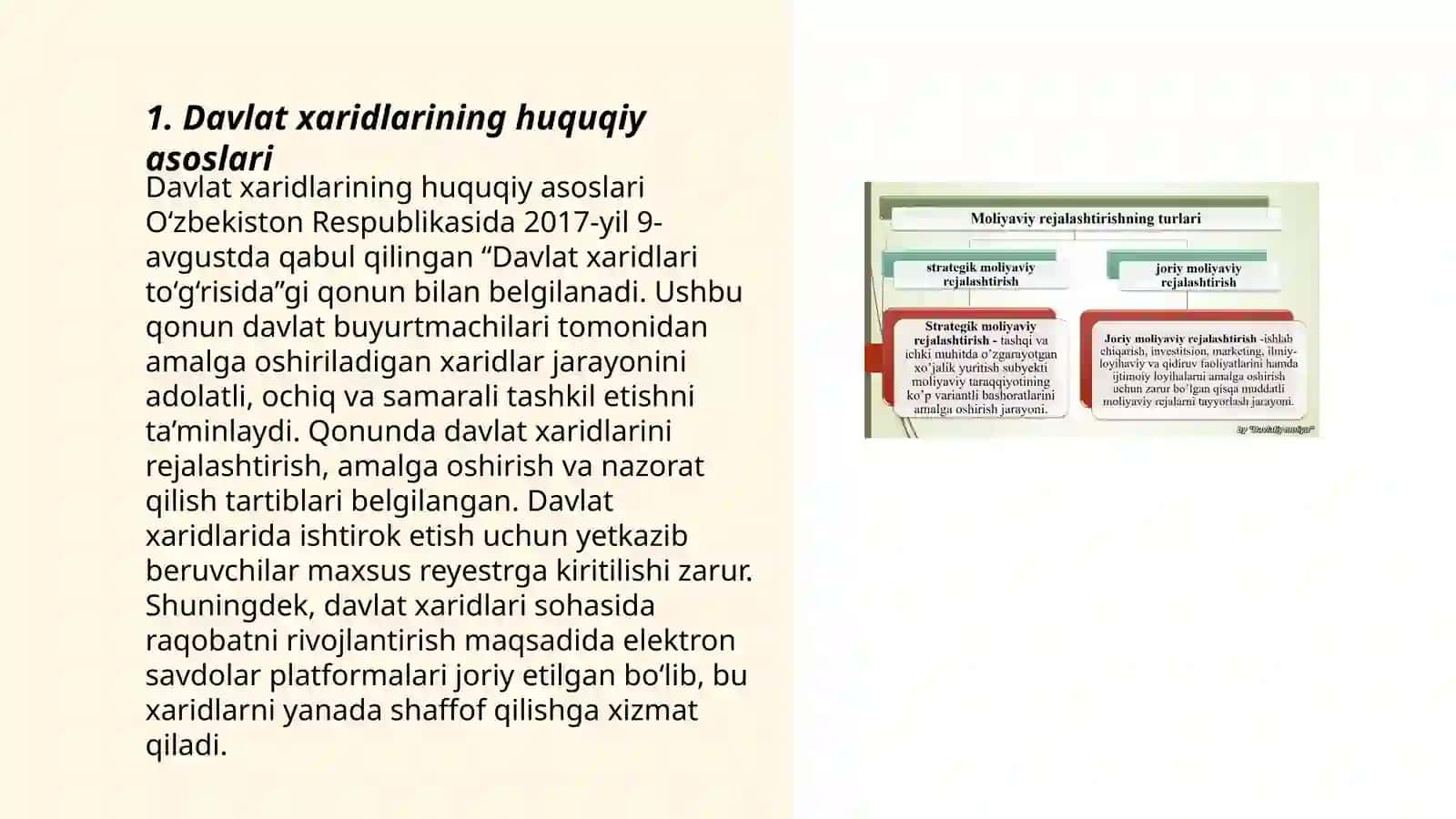 Davlat xaridlarini tashkil etish modellari va shakillari 3