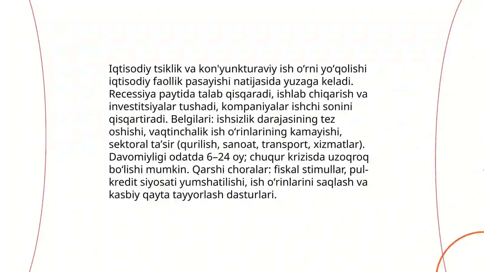 Ishsizlikning kelib chiqish sabablari va namoyon boʻlish shakllari 3