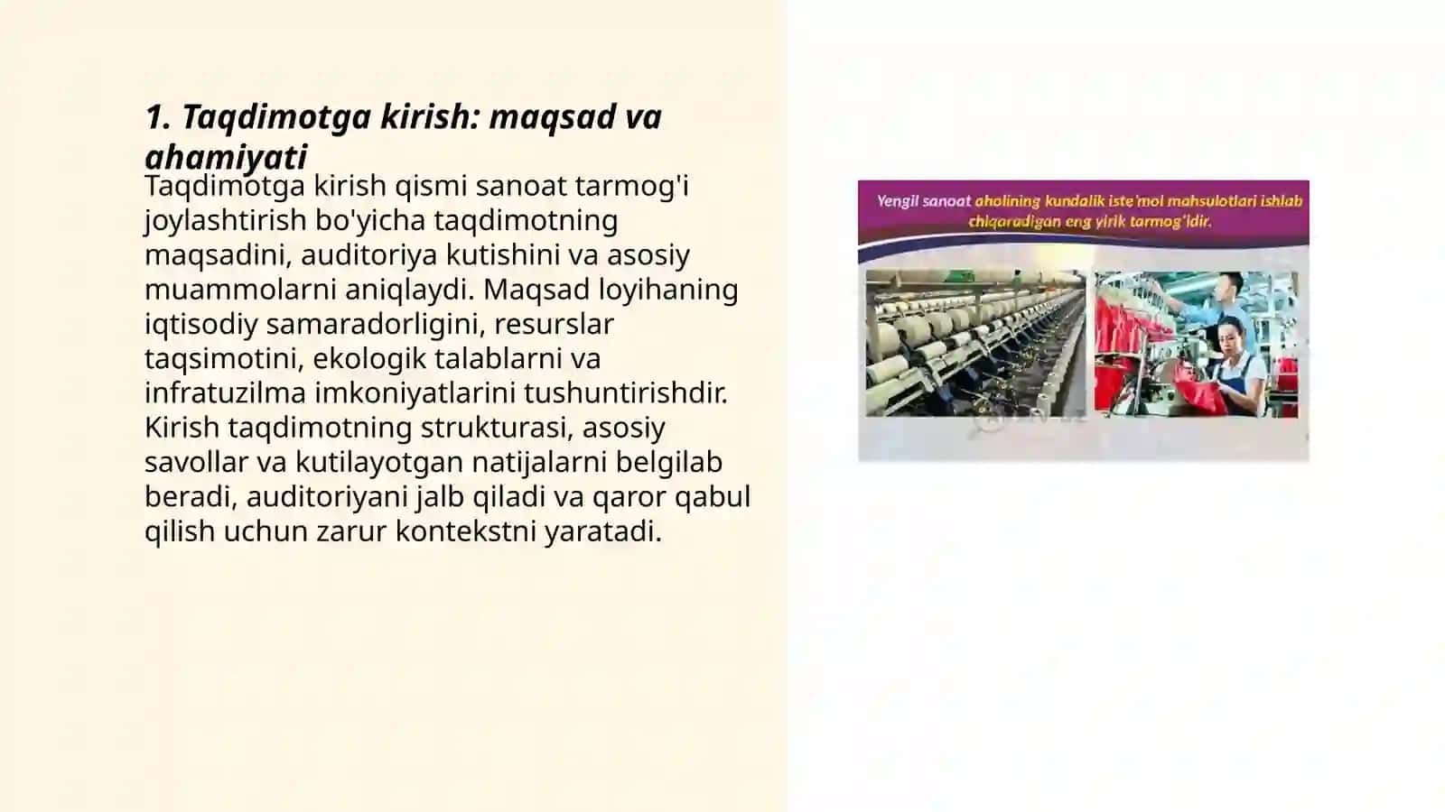 Sanoat tarmog'ini joylashtirish bo'yicha taqdimot tayorlash 3