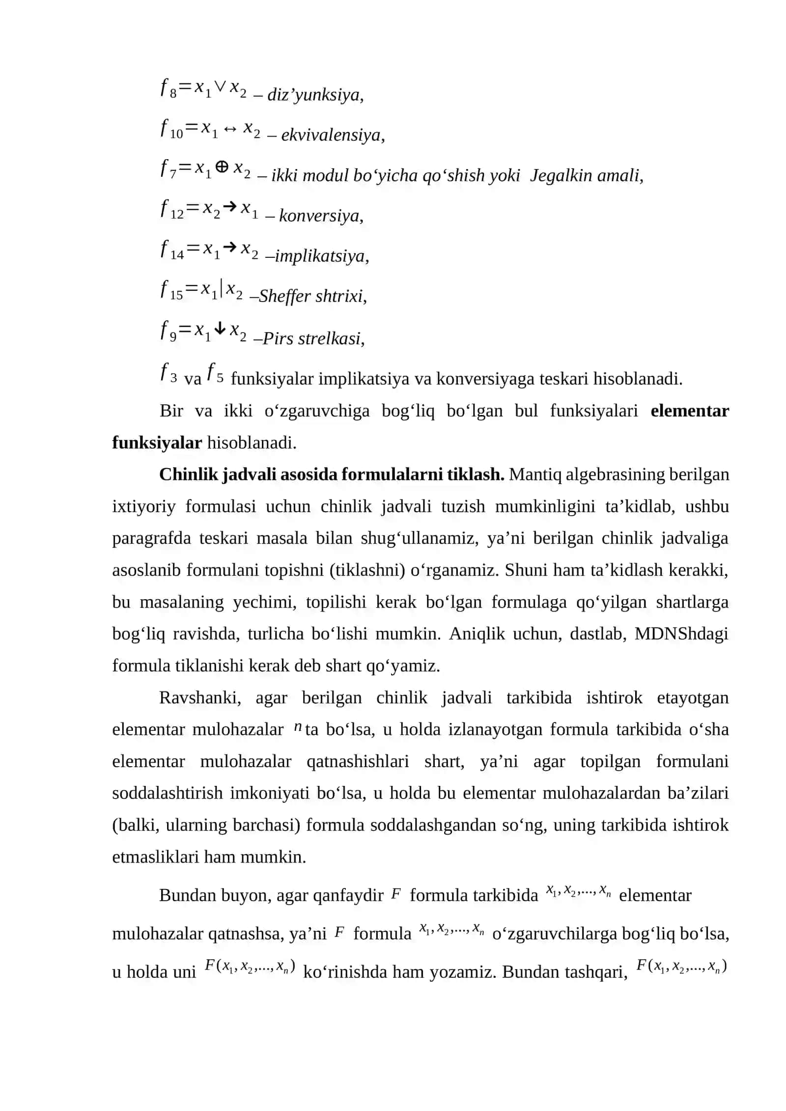 Chinlik jadvallarini tuzish 3