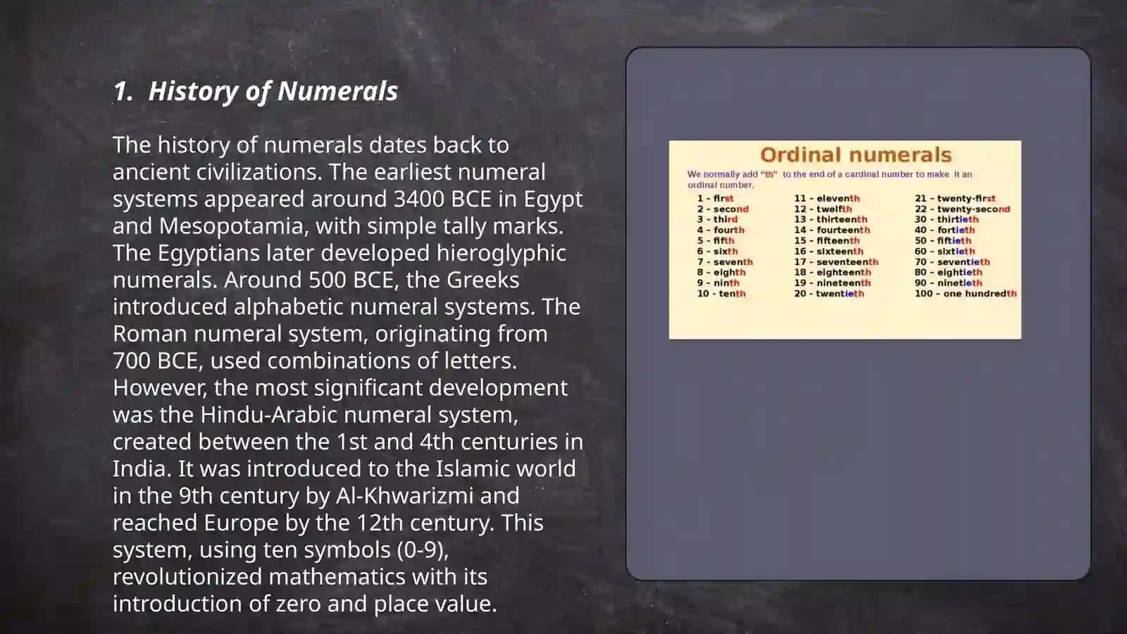Numerals 3