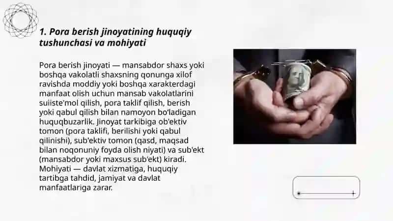 Pora berish jinoyati tushunchasi, jinoyat tarkibi, javobgarlikni og’irlashtiruvchi turlari 3
