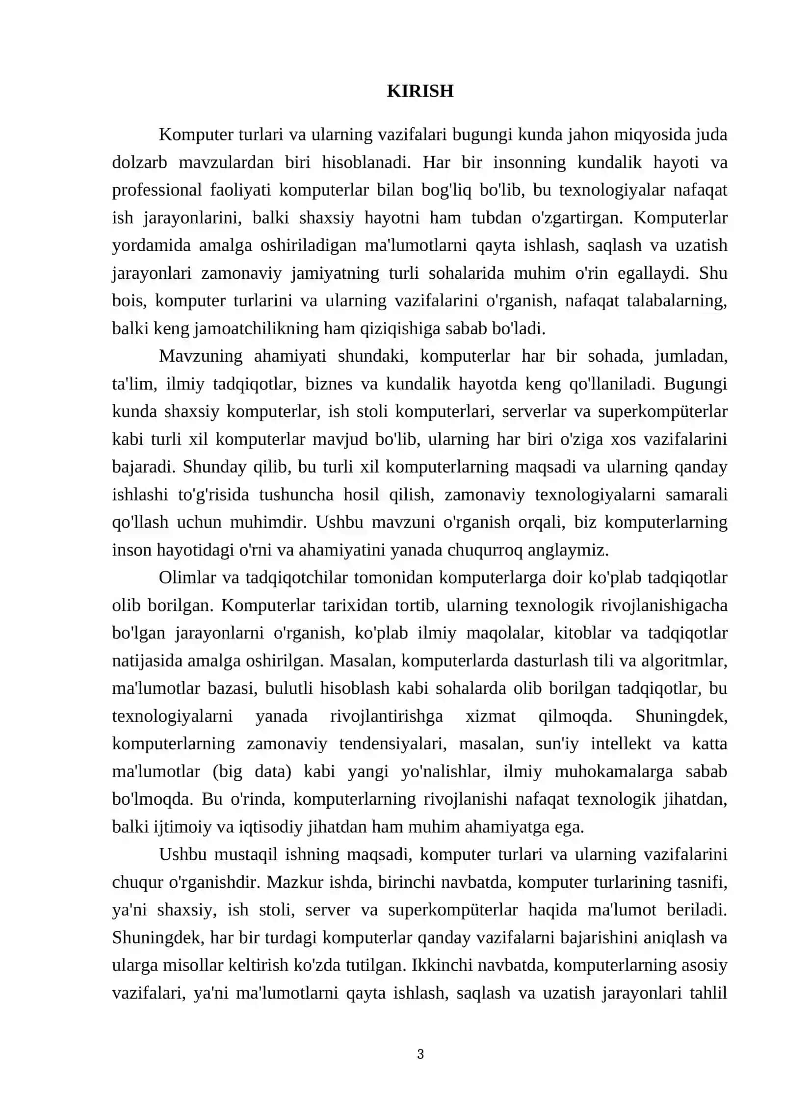 Komputer turlari va ularning vazifalari 3