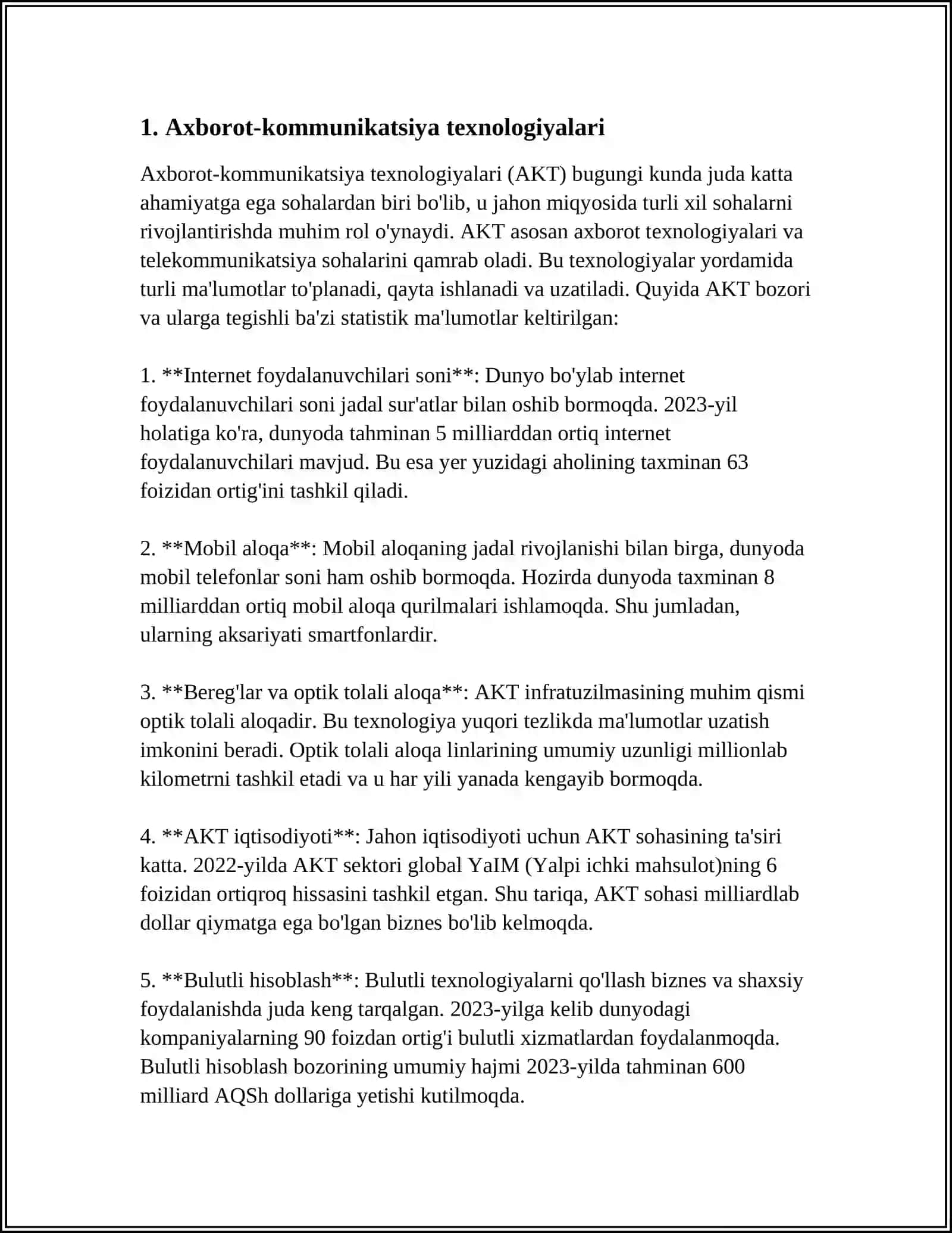 INFOKOMMUNIKATSIYA TARMOQLARIDA MA‘LUMOTLAR OQIM VA XARAKTERISTIKALARI 3