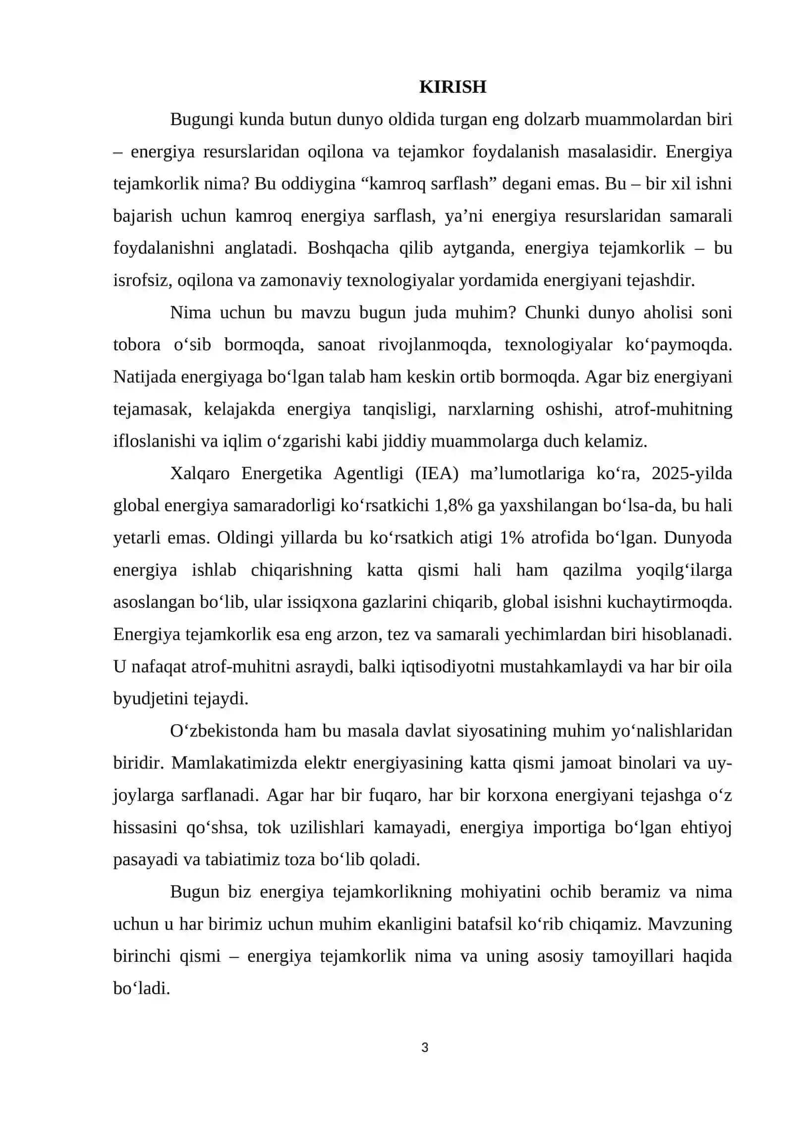 Energiya tejamkorlik nima va nima uchun muhim 3