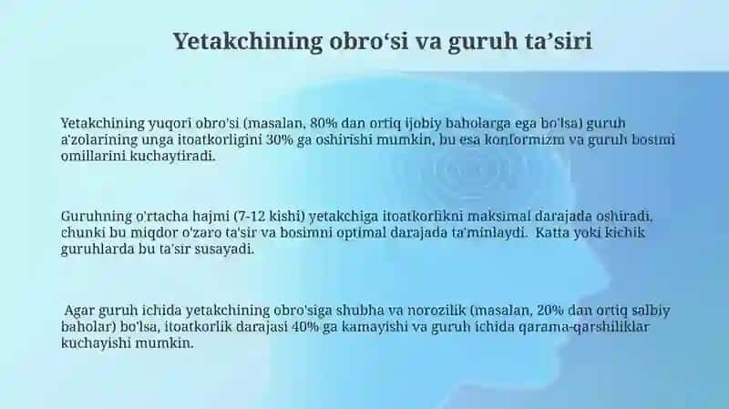 Guruhning obro' va liderlik 3