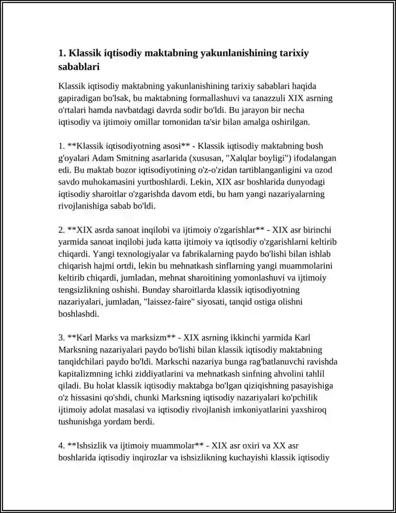 KLASSIK IQTISODIY MAKTABNING YAKUNLANISHI 3