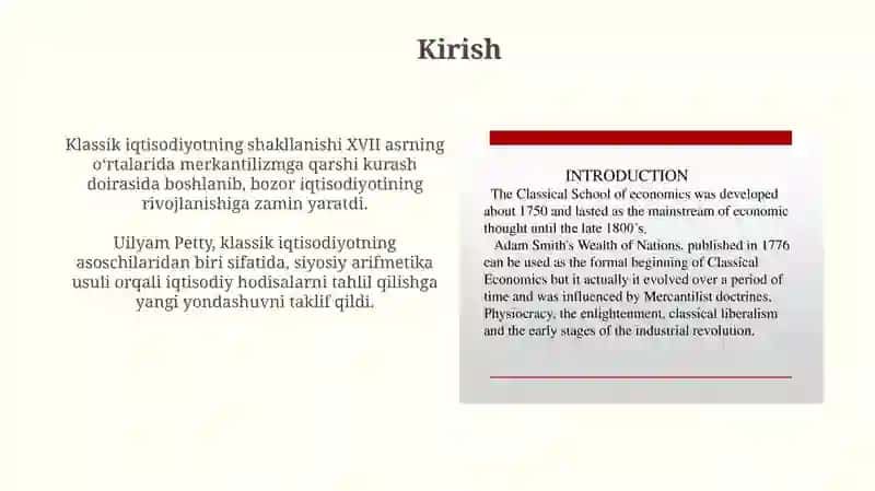 Klassik iqtisodiyotning shakllanishi, V.Petti iqtisodiy g‘oyalari 3