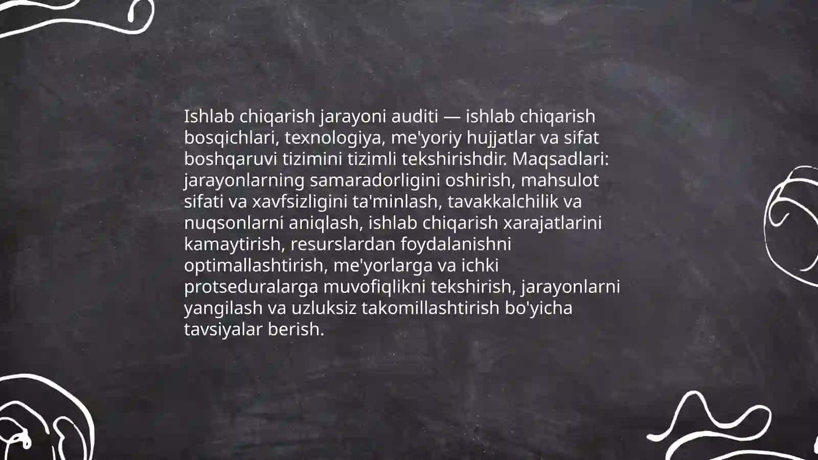 Ishlab chiqarish jarayoni auditi 3