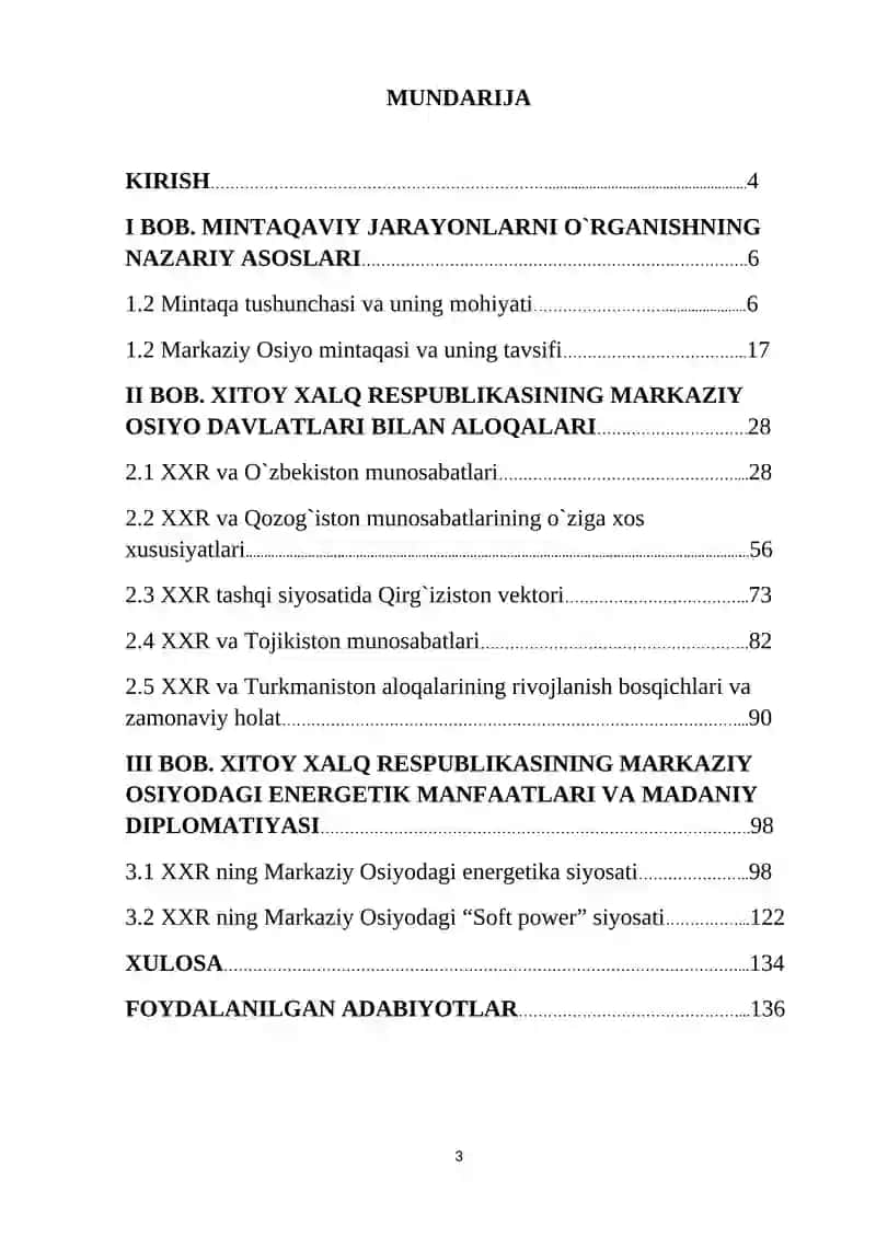 Xitoy Xalq Respublikasining Markaziy Osiyodagi Tashqi Siyosati 3