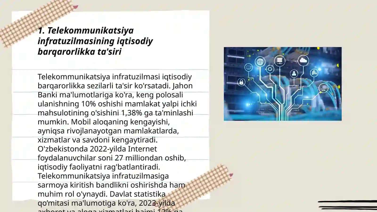 Telekommunikatsiya infratuzilmasining iqtisodiyotga ta'siri 3
