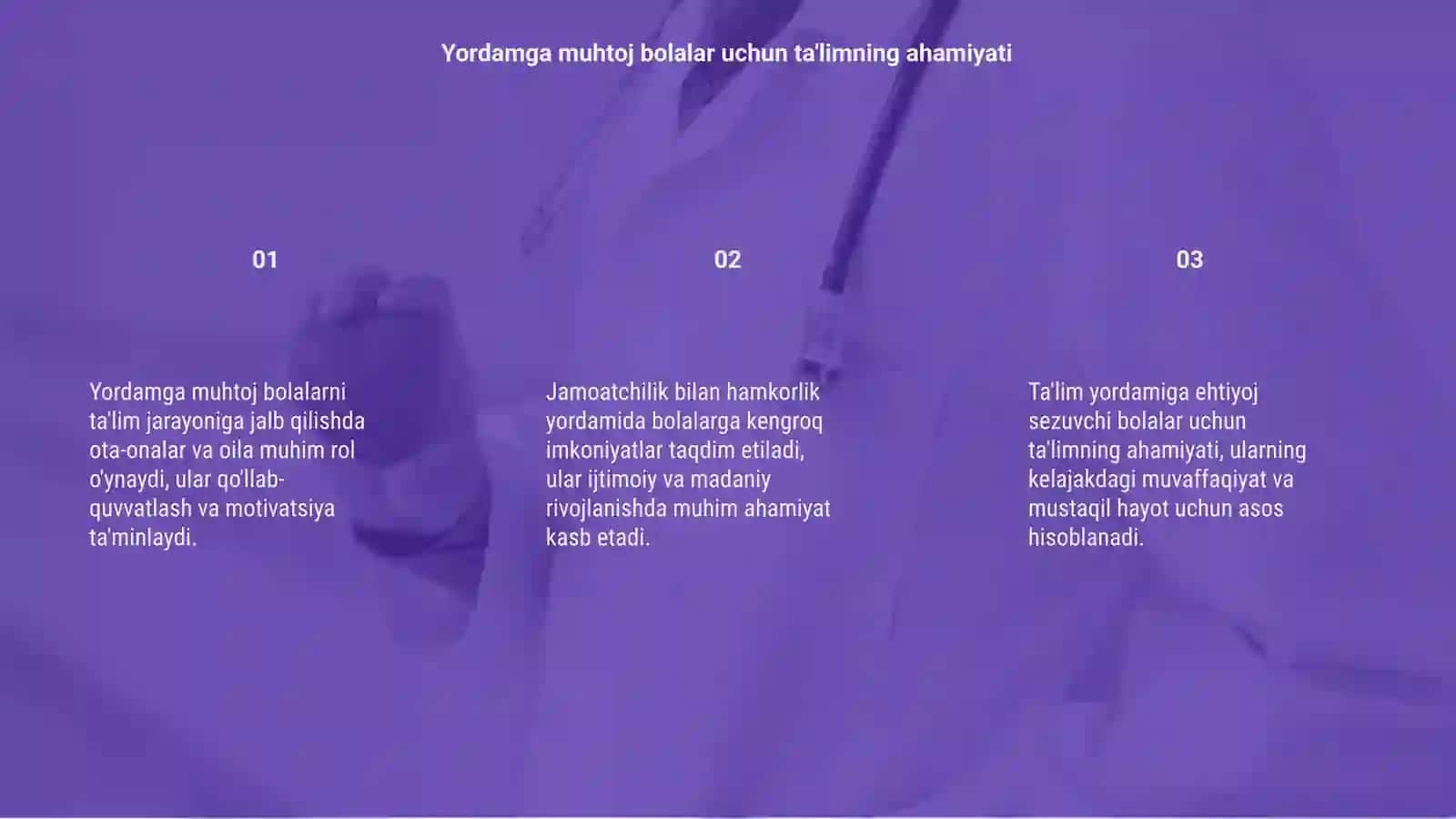 Yordamga muhtoj bolalar uchun ta'limning ahamiyati 3