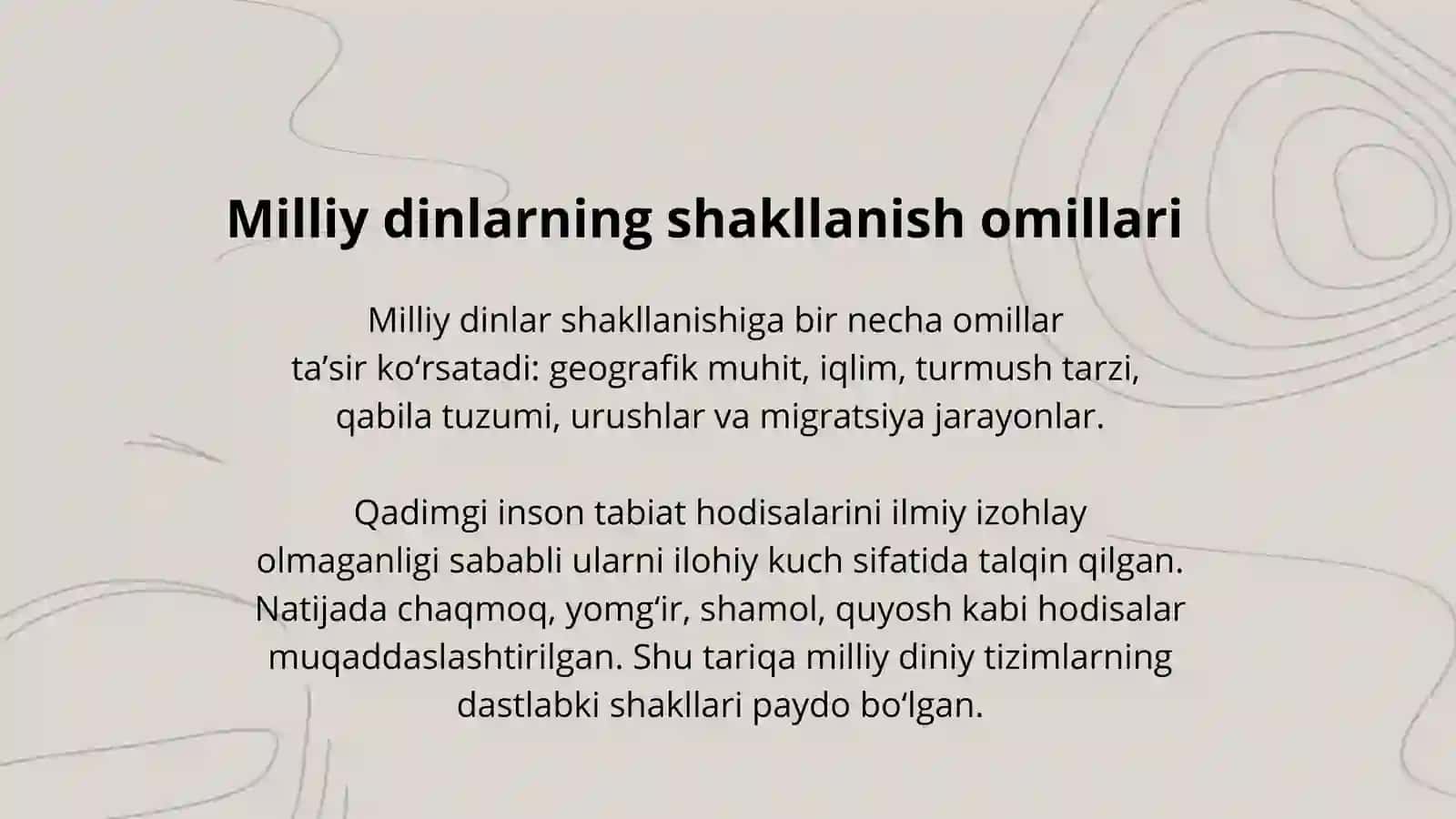 Milliy dinlar 3