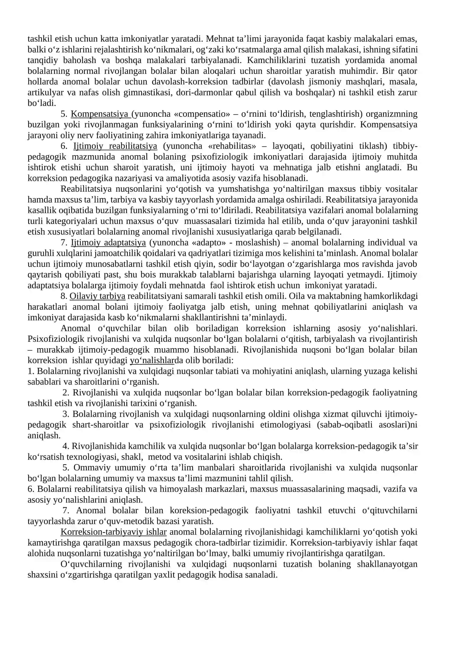 Korreksion (maxsus) pedagogika fanining predmeti va vazifalari 3