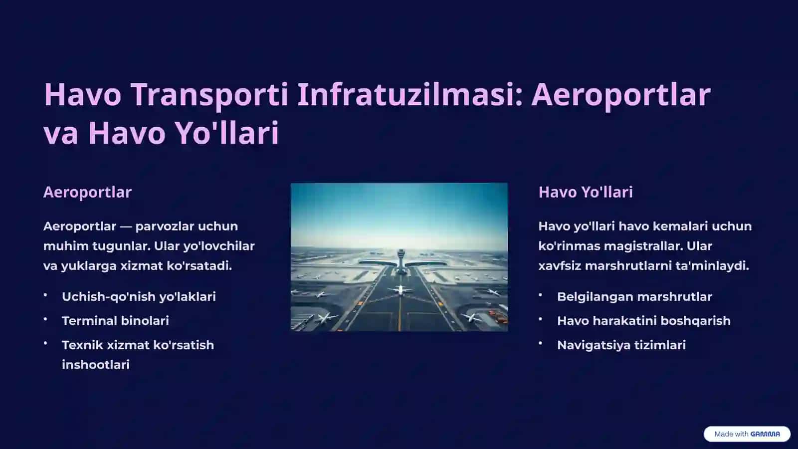 Havo Transportining O'ziga Xos Jihatlari 3