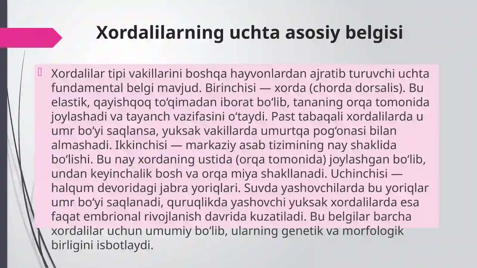 Xordalilarning Muhim Belgilari va Ular Bilan Biologik Ahamiyati 3
