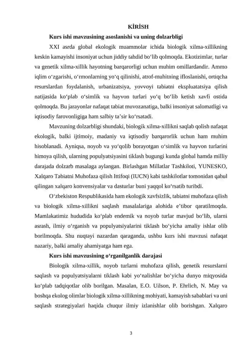 Biologik xilma xillikni noyob osimliklar va hayvonlarni asrash populyatsiyalarni qayta tiklash.docx 3