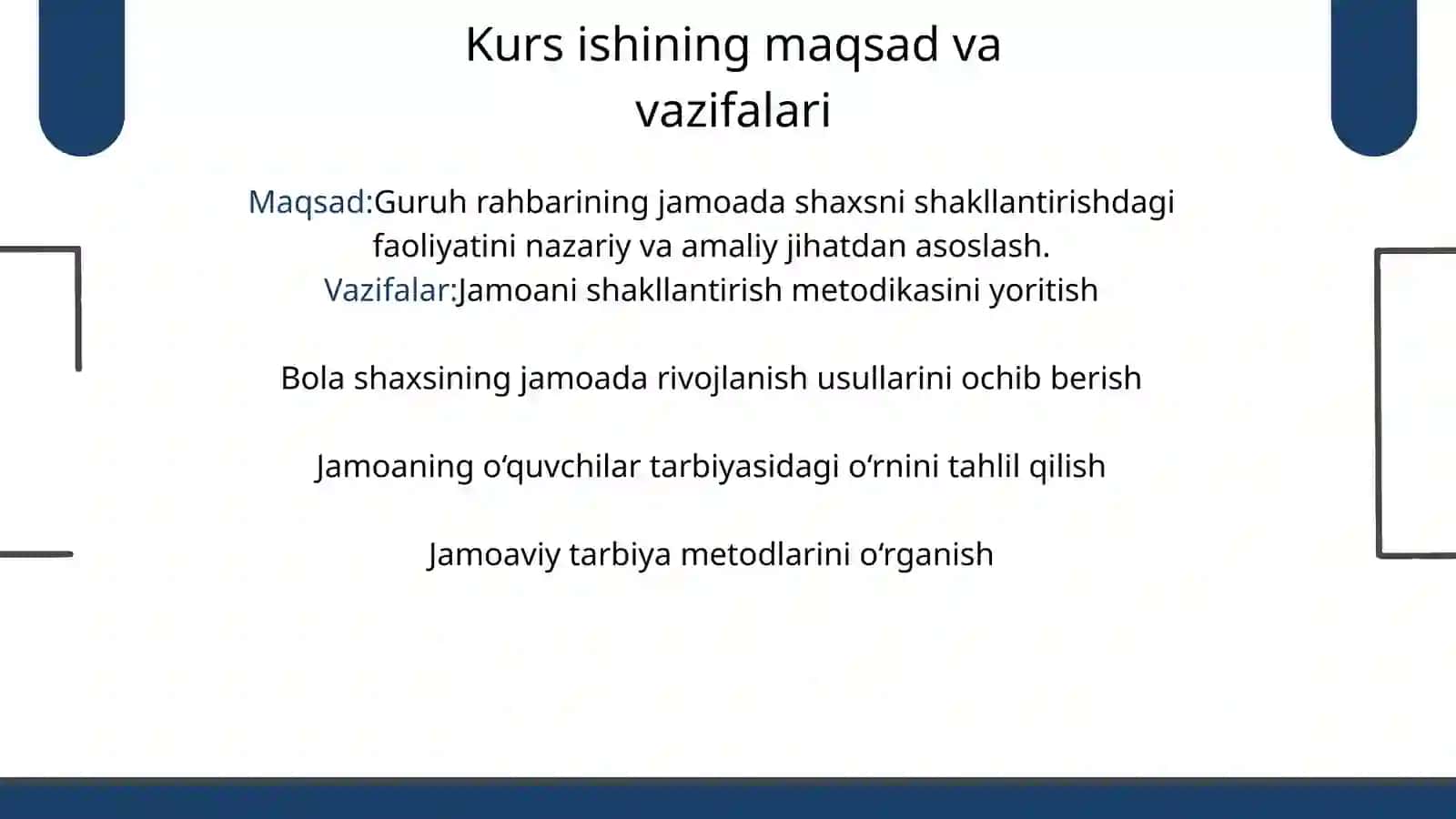 BOLA TARBIYA JAMOASI VA YAGONA PEDAGOGIK JARAYONINING ASOSIY SHAKLI 3