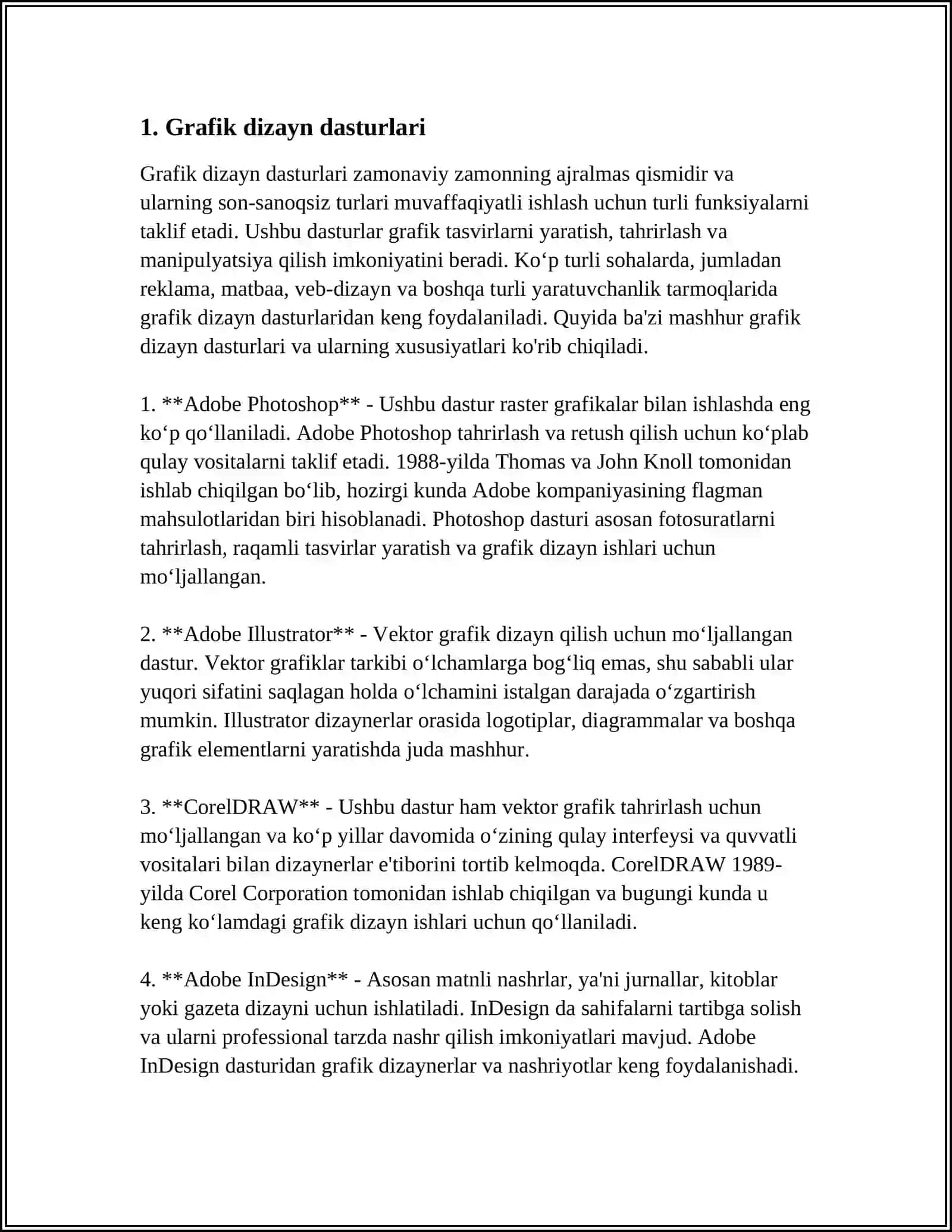 MULTIMEDIYA VA DIZAYN SOXASIDA AMALIY DASTURIY PAKETLAR VA ULARNI QOLLANILISHI 3