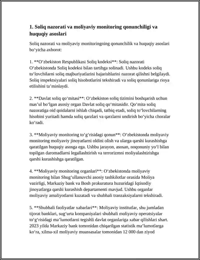 SOLIQ TIZIMIDA MOLIYAVIY MONITORING VA SOLIQ NAZORATINING SAMARADORLIGINI OSHIRISH USULLARI 3