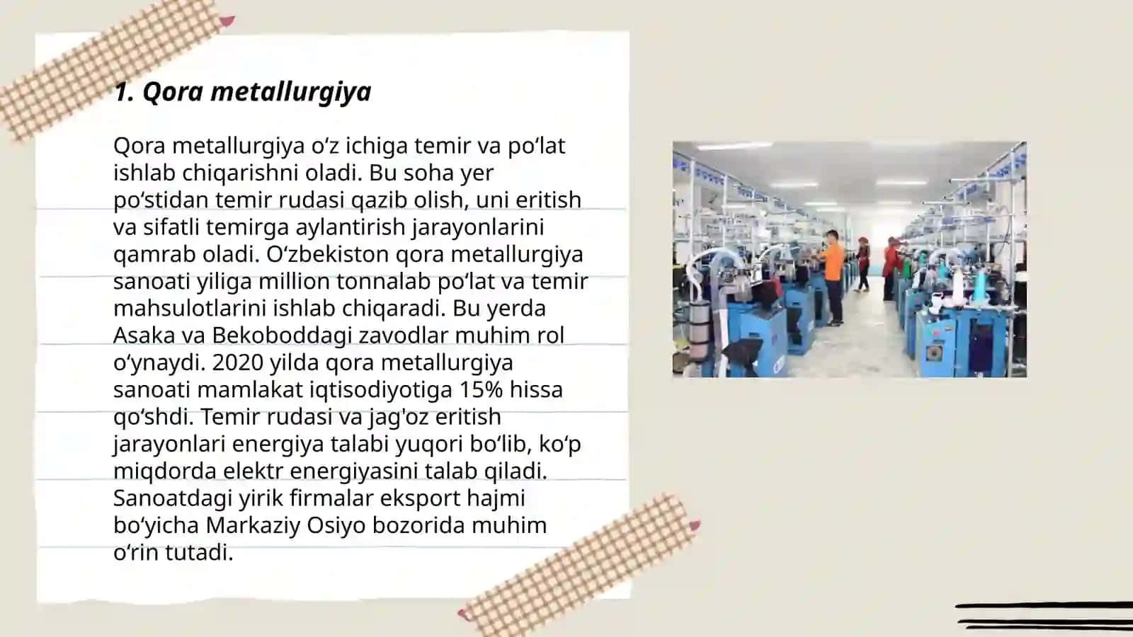 Qora va rangli metallar ishlab chiqarish sanoati 3