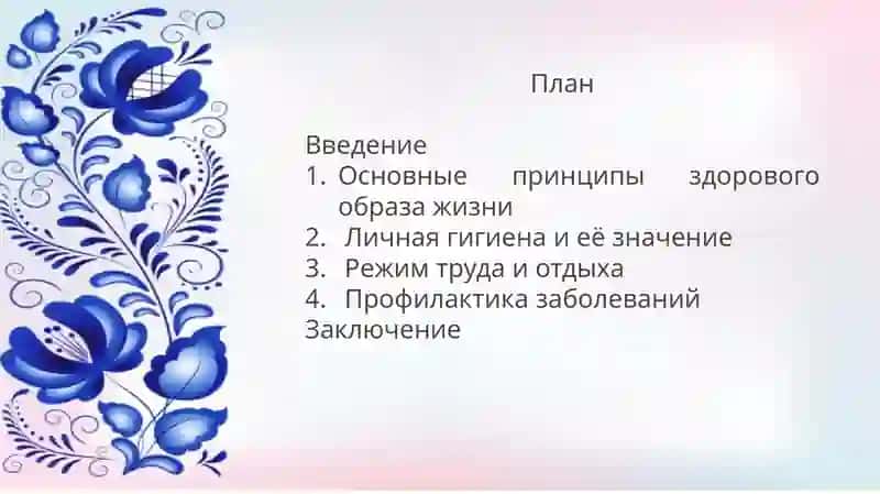 ЗДОРОВЫЙ ОБРАЗ ЖИЗНИ И ВОПРОСЫ ЛИЧНОЙ ГИГИЕНЫ 3