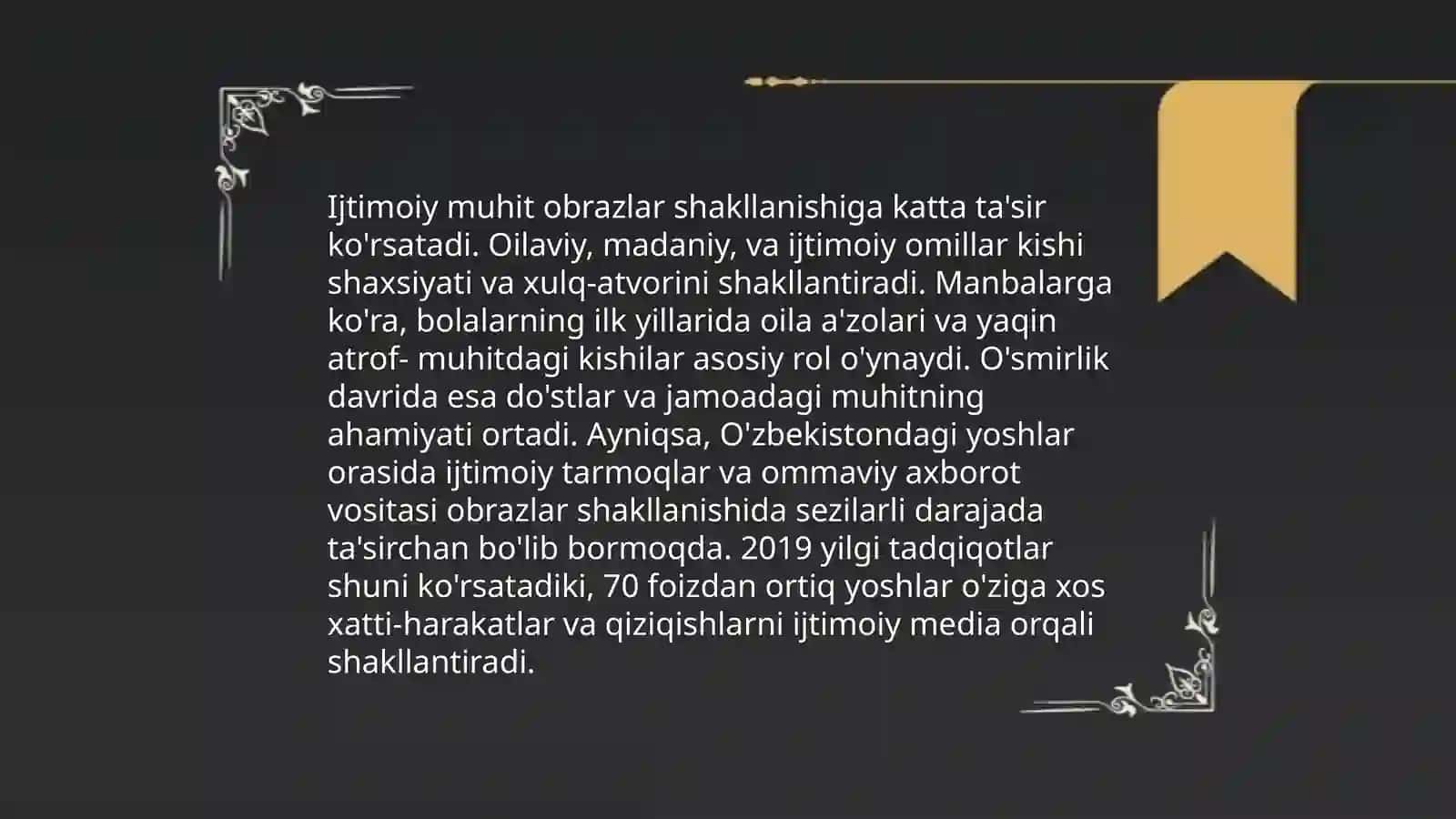 Obrazlar shakllanishiga tasir etuvchi omillar 3